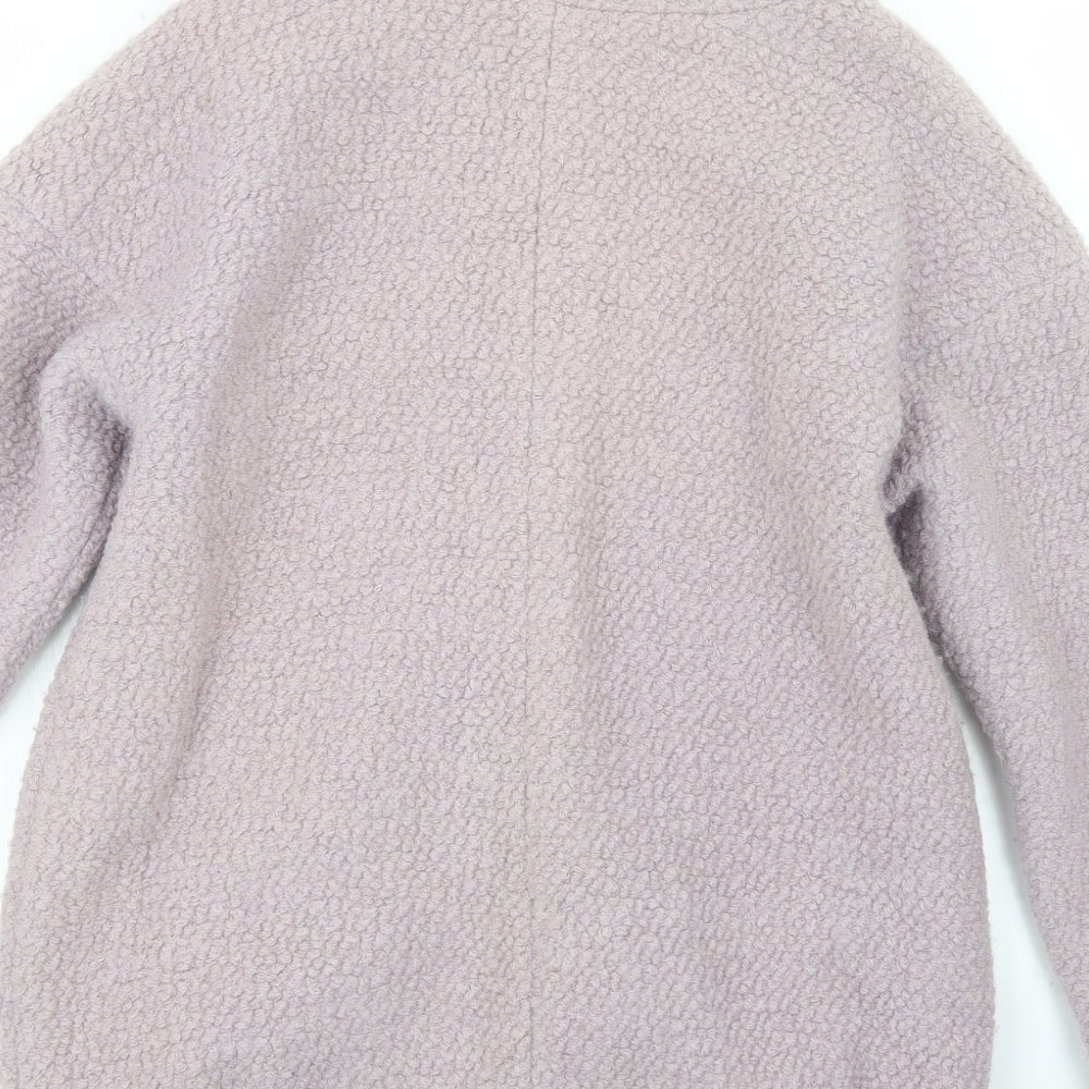Brand and care label for Atmosphere women’s purple pea coat coat, size UK 12