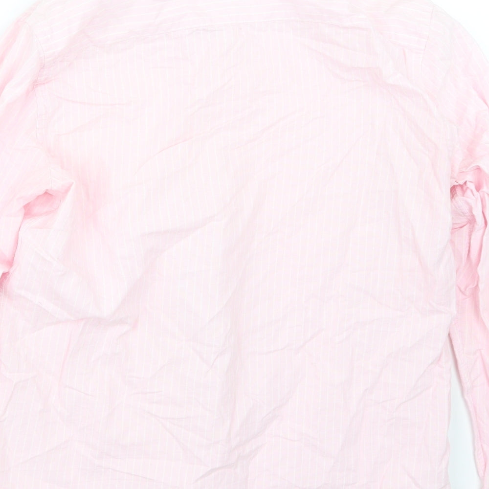 TU Mens Pink Striped Button-Up Size M