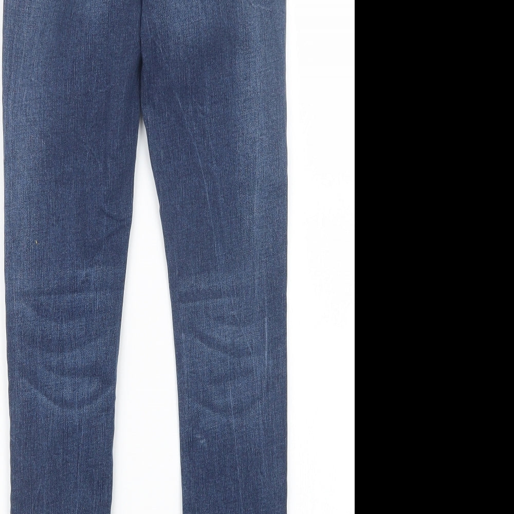 Denim Co. Womens Blue Denim Straight Jeans Size 8 L26 in