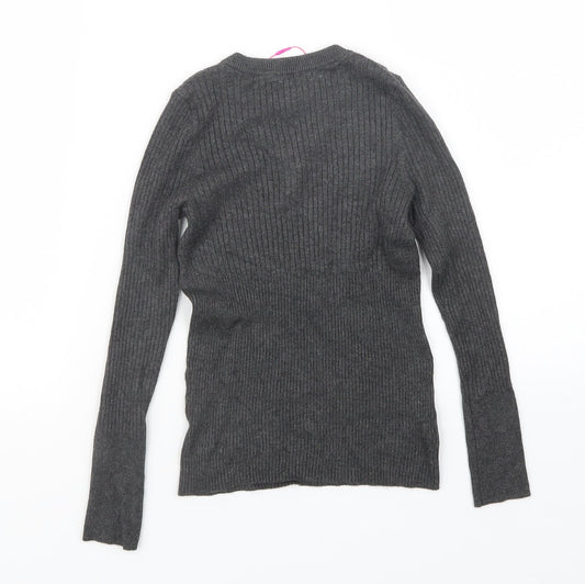 Candy Couture Girls Grey Pullover Jumper Size 10 Years