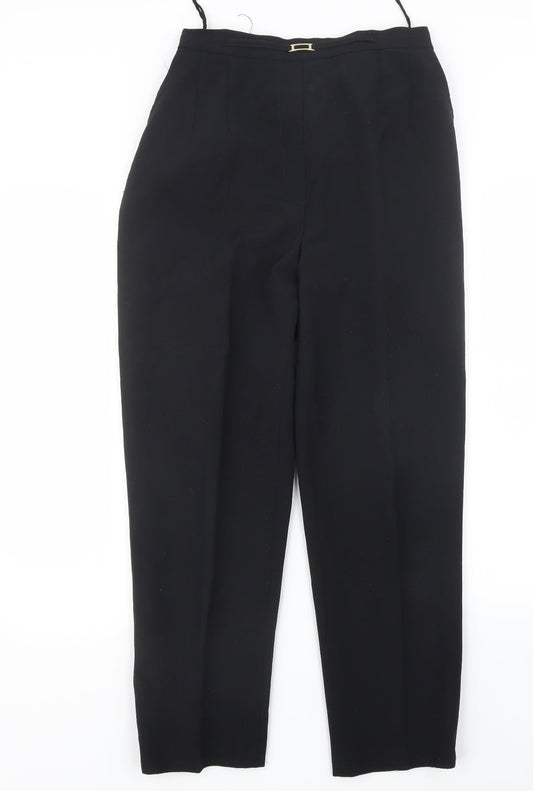 Womens UK Size 12 Sarah Hamilton Regular Fit Black Trousers