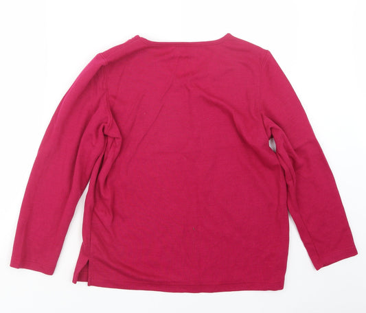 Womens UK Size S BM Pink Pullover Jumper