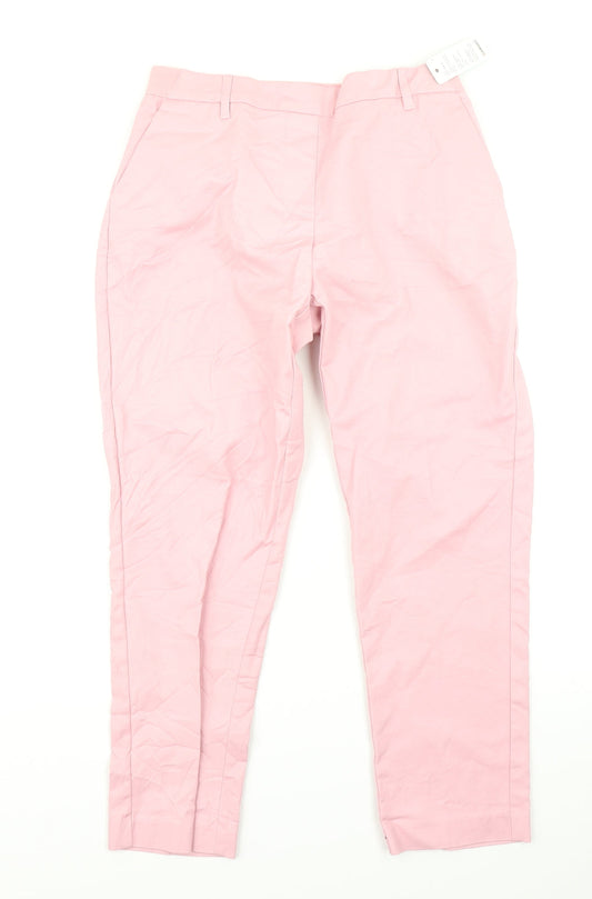 Womens UK Size 10 Damart Regular Fit Pedal Pusher Pink Trousers