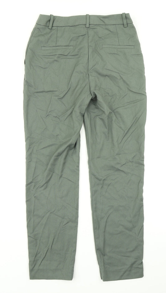 Womens UK Size 6 H&M Regular Fit Dress Pants Green Trousers