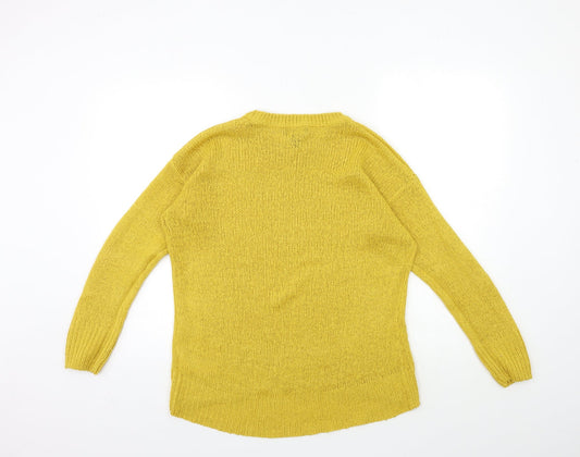 Womens UK Size S New Look Yellow Pullover Jumper