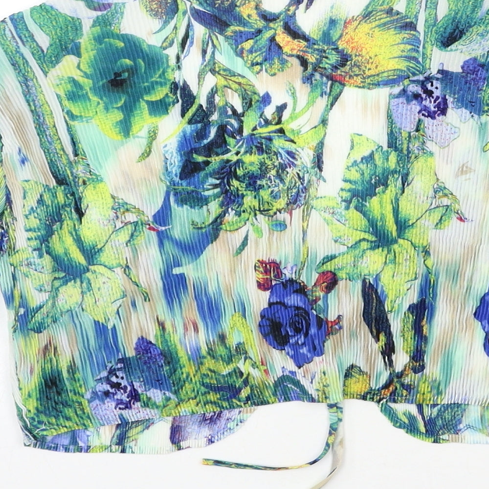 Country Casuals Womens Blue Geometric Cardigan Jumper Size M