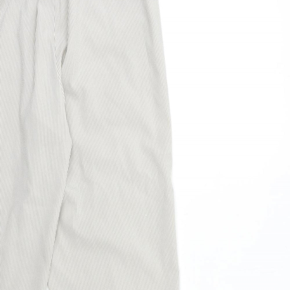Bonmarché Womens Beige Striped Trousers Size 14 L26 in