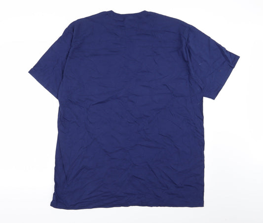 Port & Company Mens Blue T-Shirt Size XL