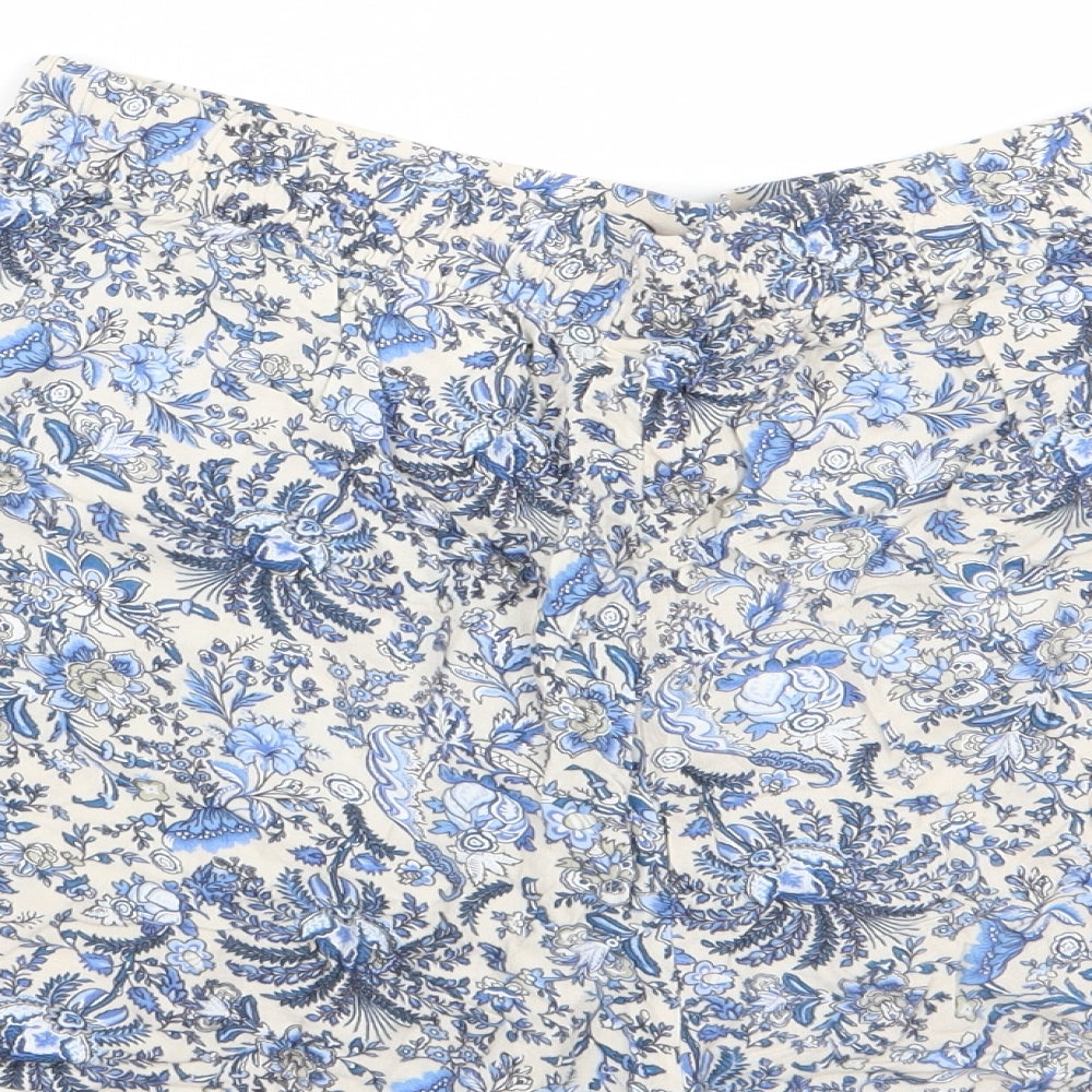 H&M Womens Multicoloured Floral Hot Pants Shorts Size 10