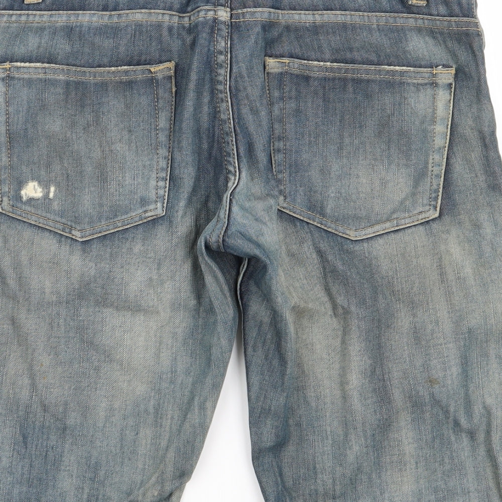 Topman Mens Blue Chino Shorts Size 20 in