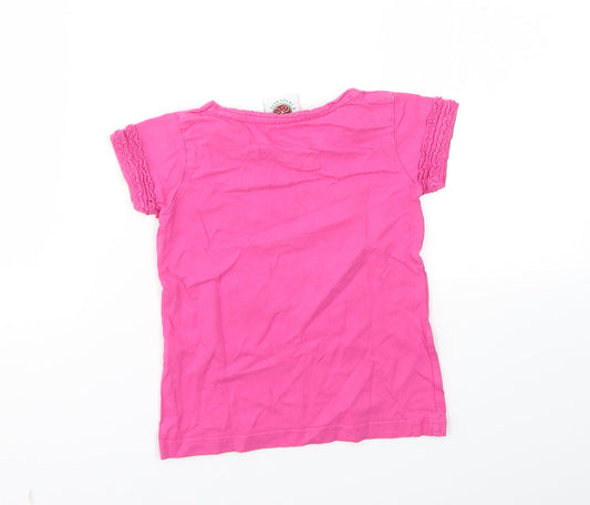 Traditional Craft Girls Pink Basic T-Shirt Size 5-6 Years