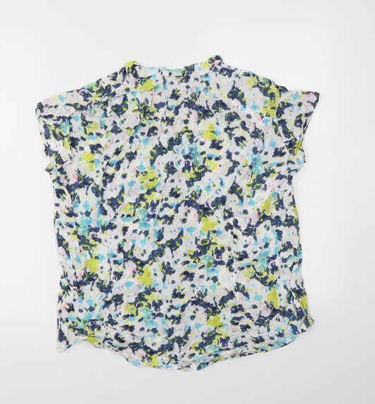 EAST Womens Multicoloured Floral Basic T-Shirt Size 14