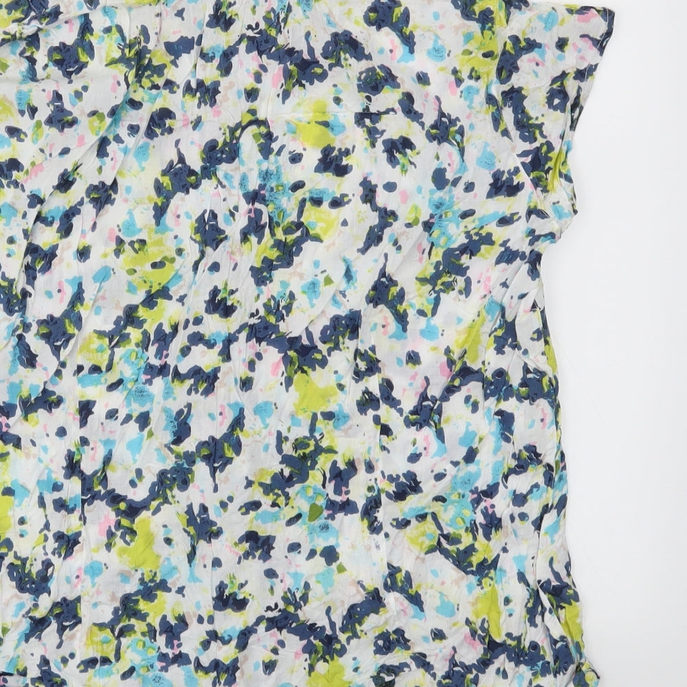 EAST Womens Multicoloured Floral Basic T-Shirt Size 14