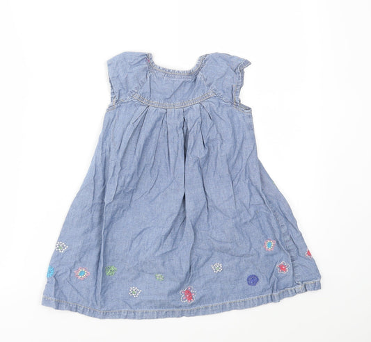 Debenhams Girls Blue Fit & Flare Size 2-3 Years