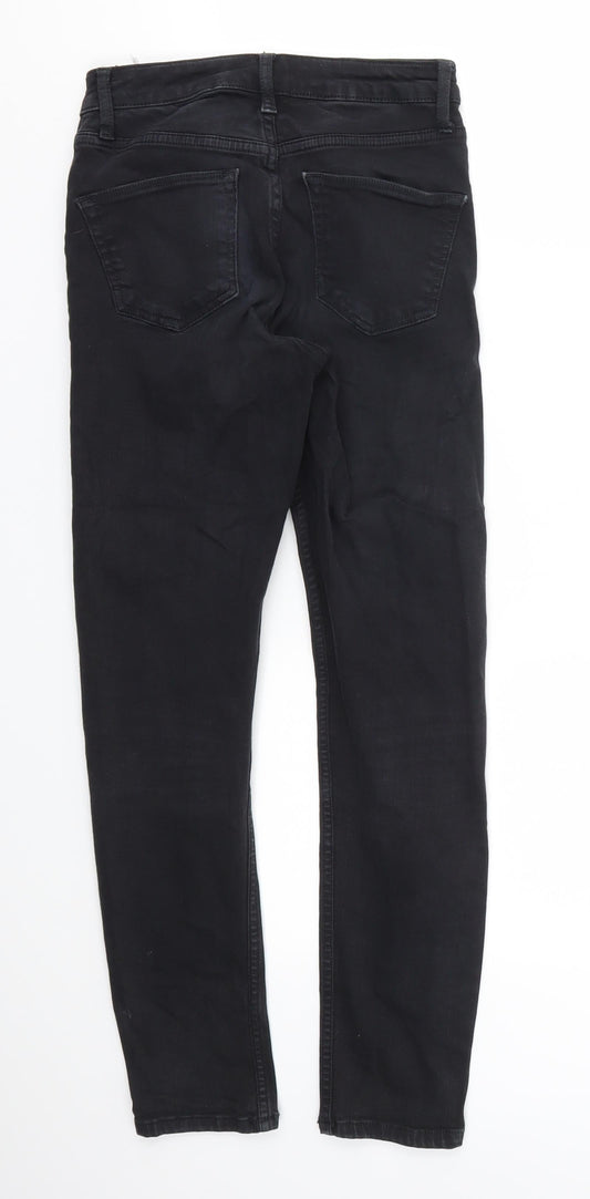 Topshop Womens Black Skinny Jeans Size 25 in L28 in