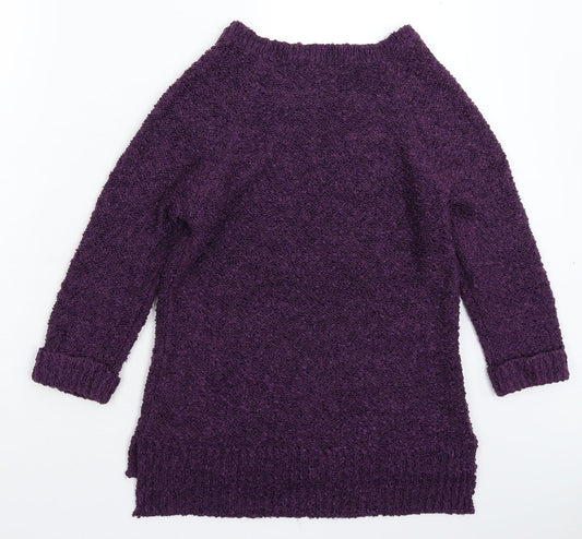 F&F Womens Purple Knit Pullover Jumper Size 12