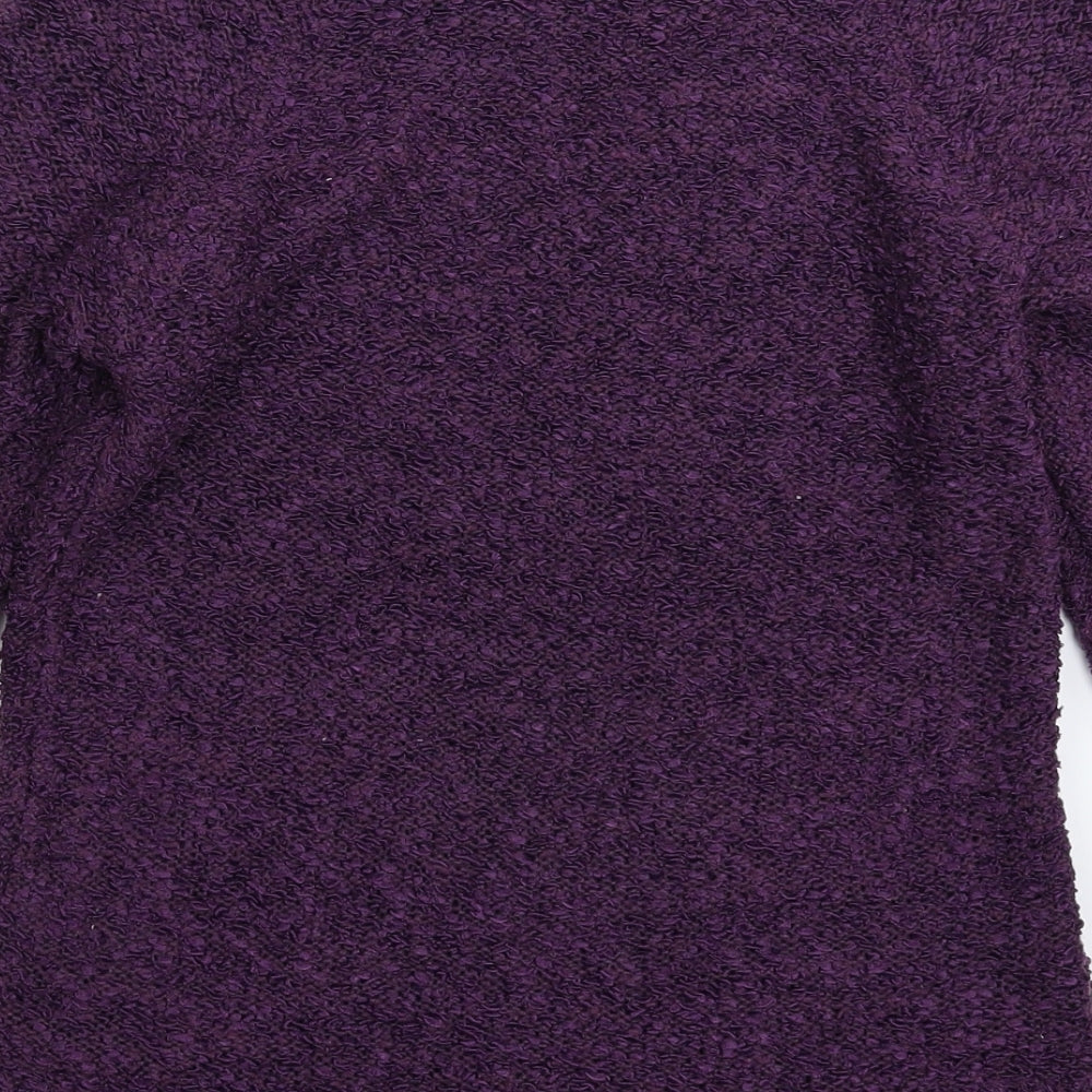 F&F Womens Purple Knit Pullover Jumper Size 12