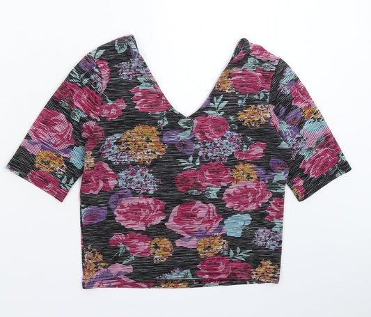 Womens UK Size 12 Atmosphere Multicoloured Basic T-Shirt