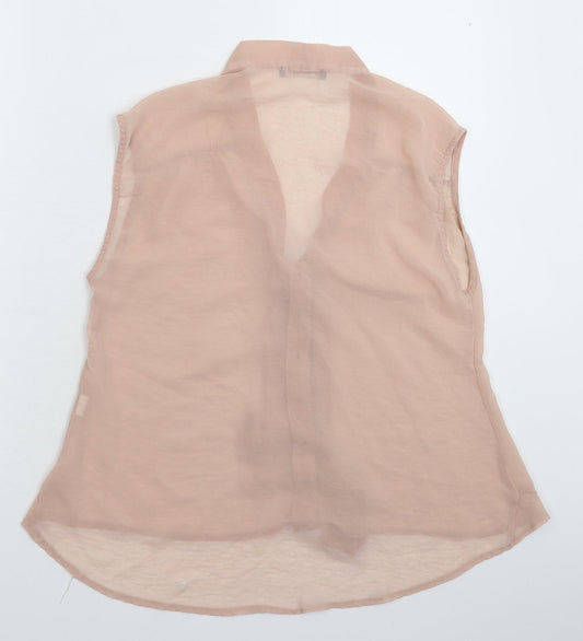 Womens UK Size 12 Atmosphere Beige Basic Button-Up