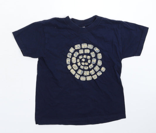 Russell Boys Blue Basic T-Shirt Size 5-6 Years