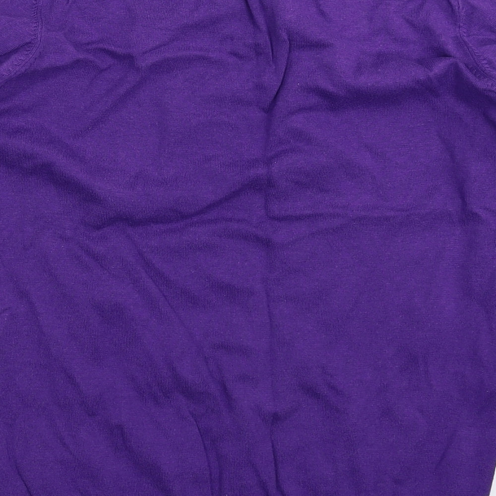 Autograph Mens Purple Knit Pullover Jumper Size M