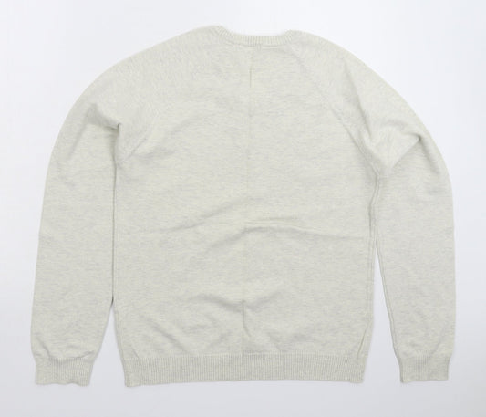 Cedar Wood State Mens Grey Knit Pullover Jumper Size M