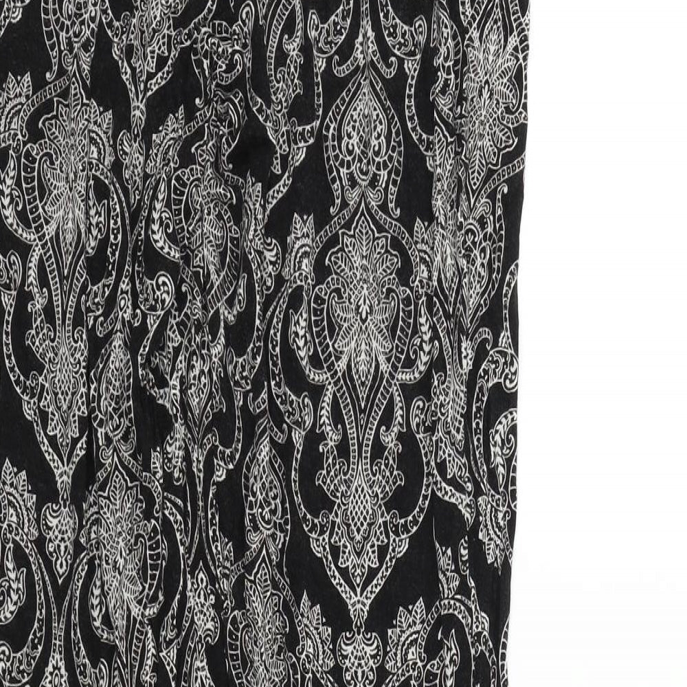 Cynthia Rowley Womens Black Geometric Jogger Trousers Size XL L29 in