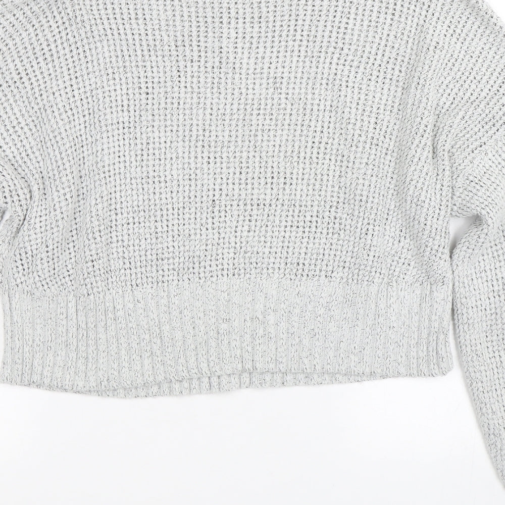 Womens UK Size S Topshop Grey Pullover Jumper
