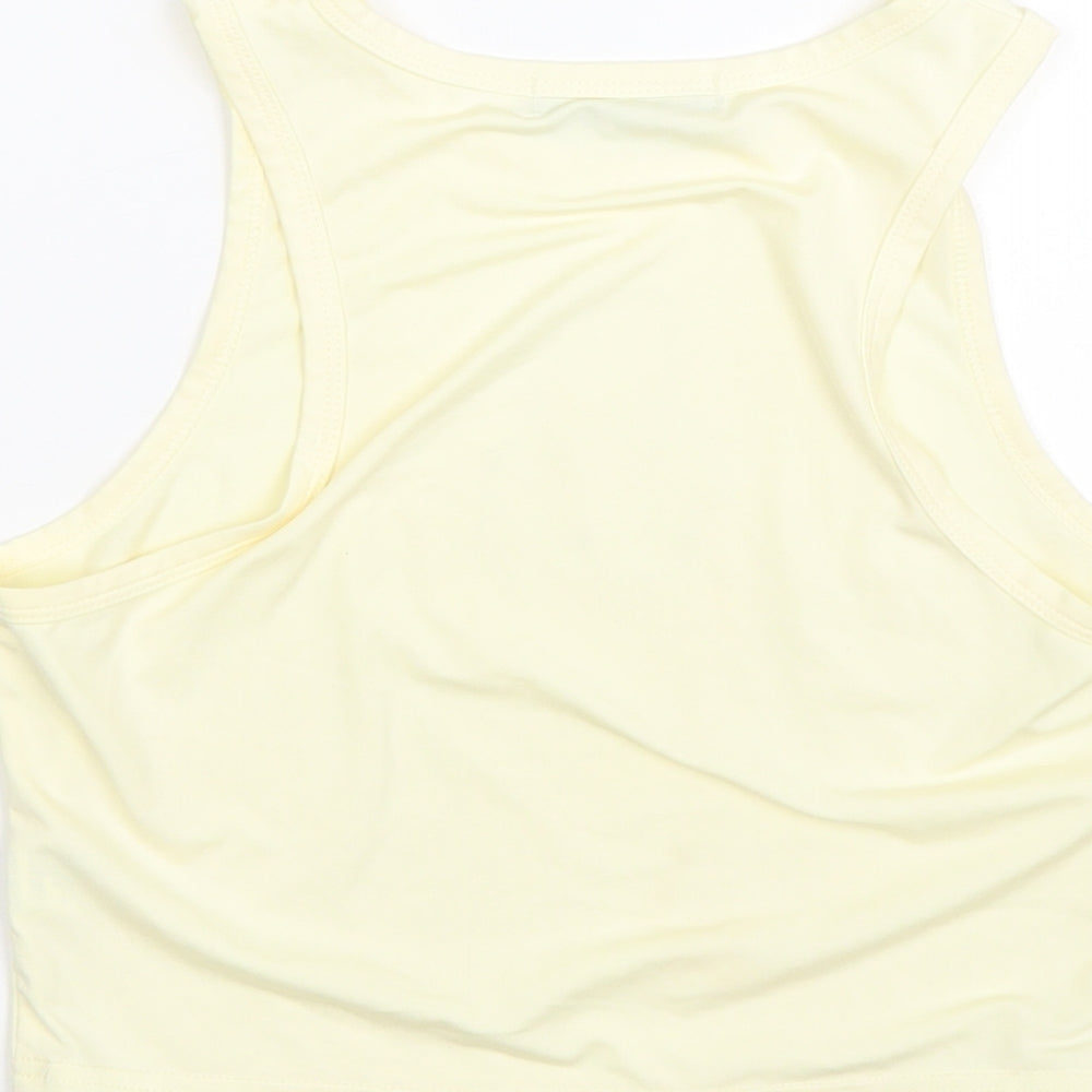 Womens UK Size S Shien Yellow Basic Tank