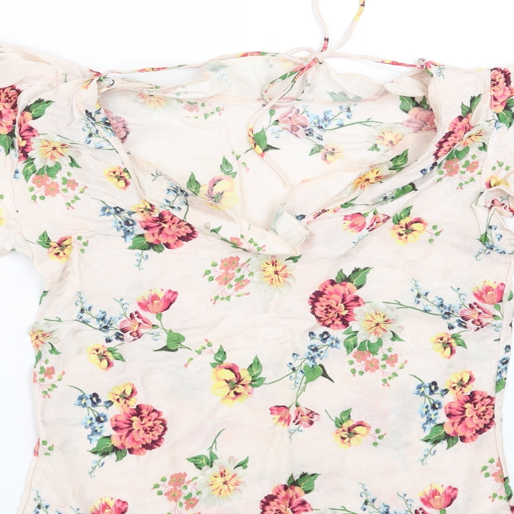 Womens UK Size 8 NEXT Pink Basic Blouse