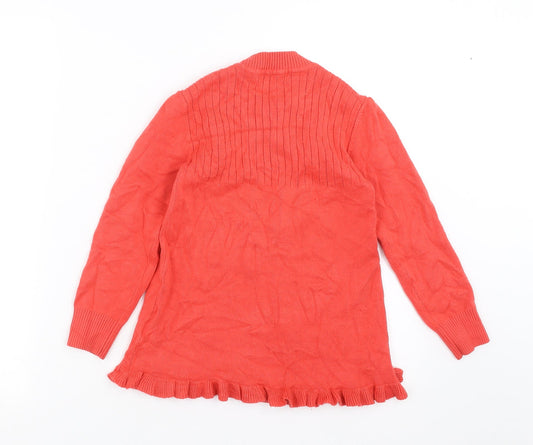 TYK Girls Red Knit Pullover Jumper Size 12 Years