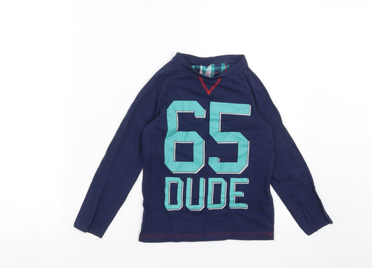 TU Boys Blue Basic T-Shirt Size 6-7 Years - dude