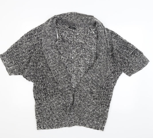 Womens UK Size M BM Collection Grey Wrap Jumper