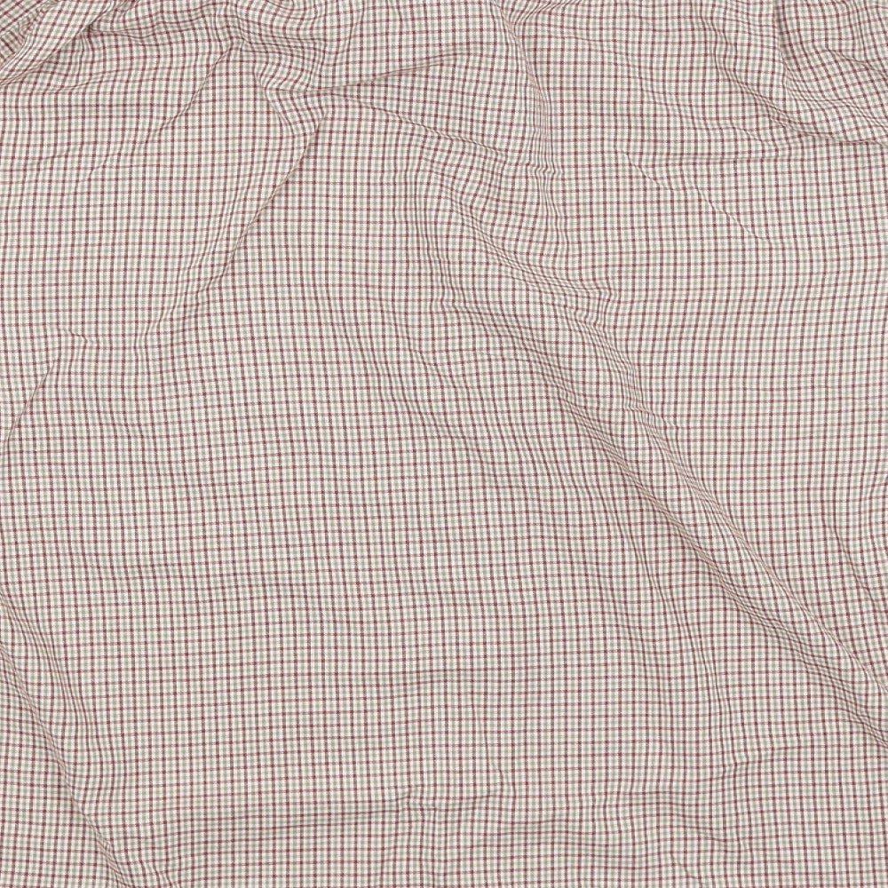 Mens UK Size 16 BHS Red Button-Up Long Sleeve Casual Shirt