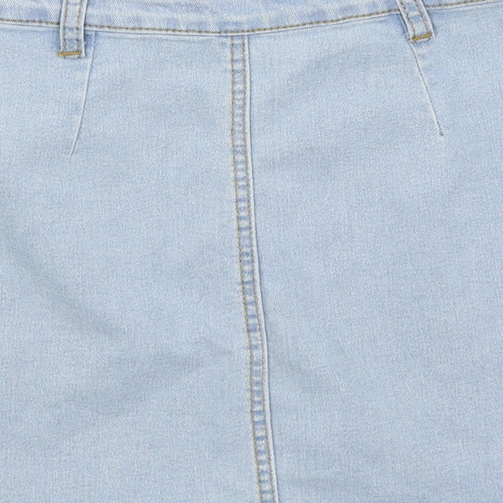 Pretty Little Thing Womens Blue Mini Skirt Size 4