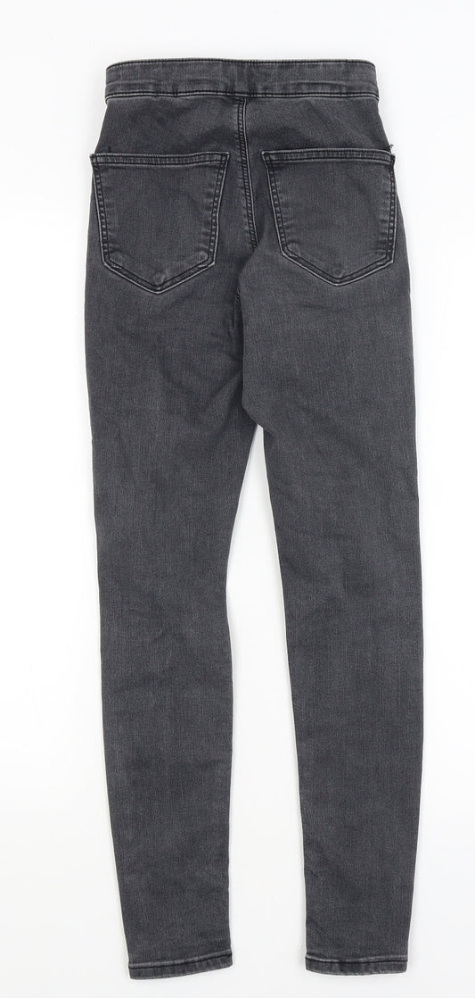 Topshop Womens Grey Skinny Jeans Size 25 in L26 in