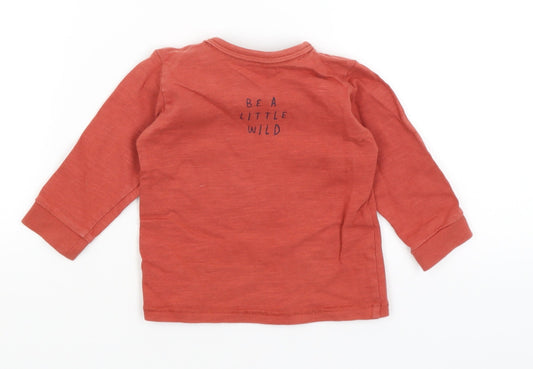 M&S Baby Red Basic T-Shirt Size 9-12 Months - Be A Little Wild