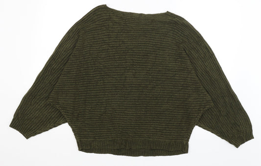 Womens UK Size L New Look Green Pullover Jumper