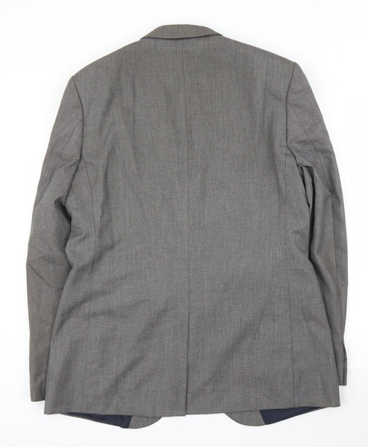 Mens UK Size 42 River Island Regular Grey Suit Jacket