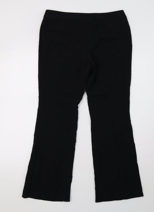 Womens UK Size 8 NEXT Regular Fit Black Trousers