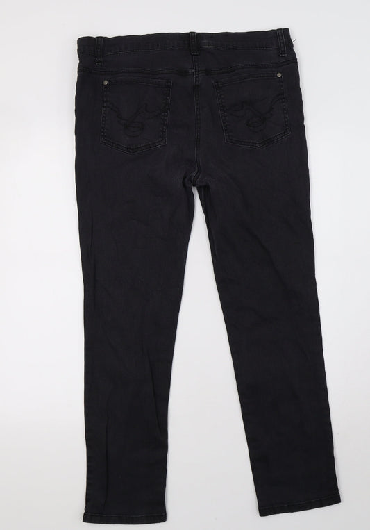 bexleys Womens Black  Denim Skinny Jeans Size 12 L28 in