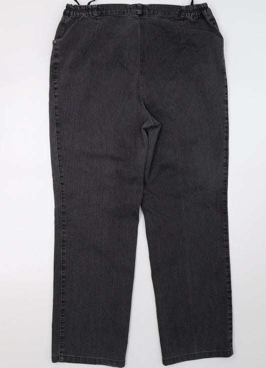 Womens UK Size 14 Preworn Regular Fit Jegging Grey Jeans