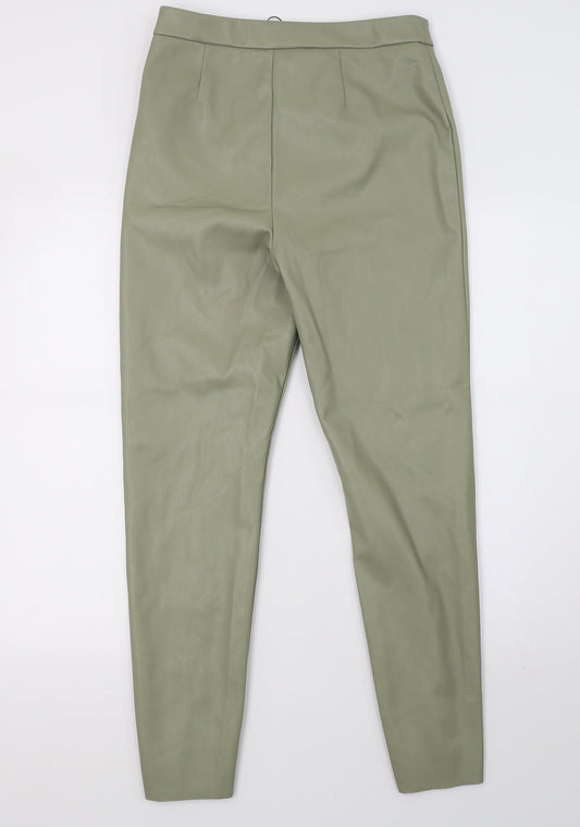 Primark Womens Green Satin Skinny Jeans Size 10 L29 in