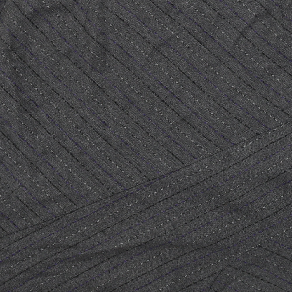 Klass  Womens Grey Striped  A-Line Skirt Size 16