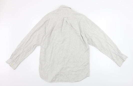 Marks and Spencer Mens Beige Button-Up Size 15.5