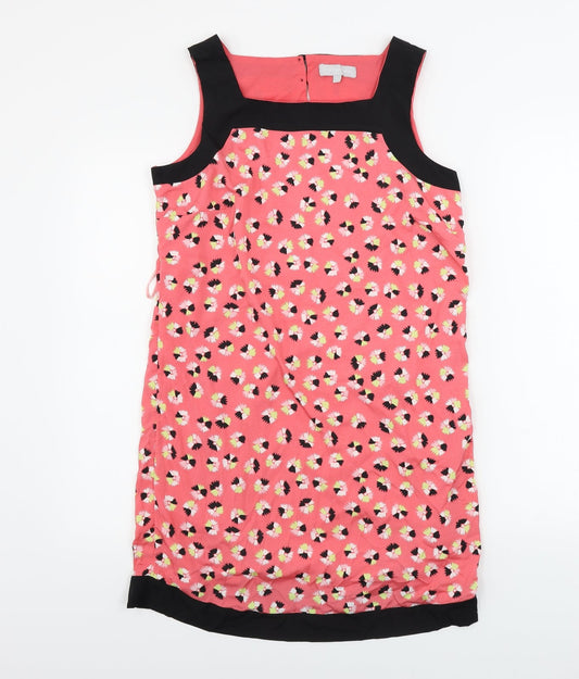 Additional front view of Red Herring women’s pink floral a-line, size UK 10
