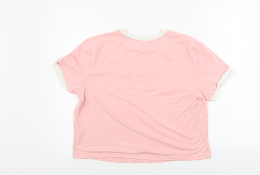 SheIn Womens Pink Basic T-Shirt Size L