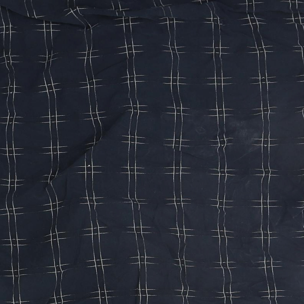 Mens UK Size S NEXT Black Button-Up Short Sleeve Casual Shirt
