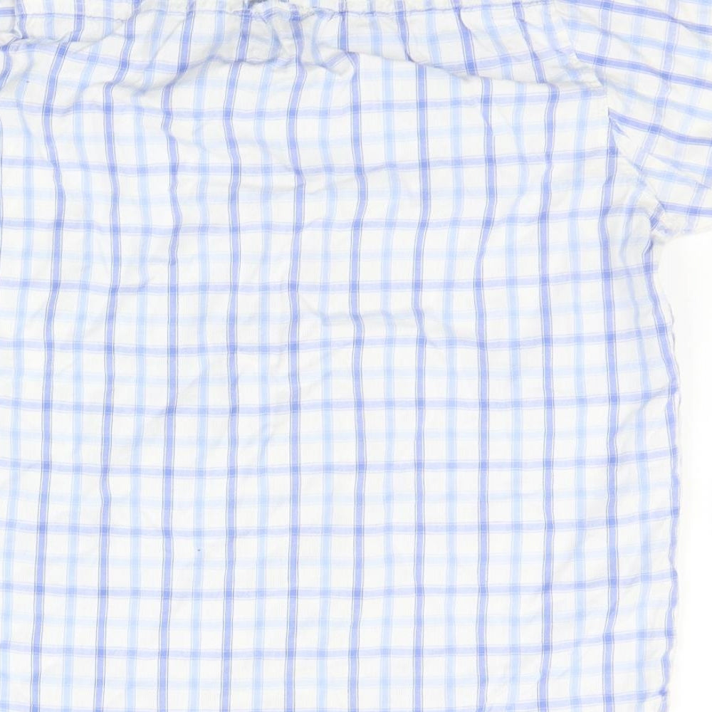 Mens UK Size S DC White Button-Up Short Sleeve Casual Shirt