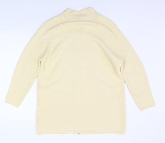 Spirito Womens Yellow Full Zip Jumper Size 16